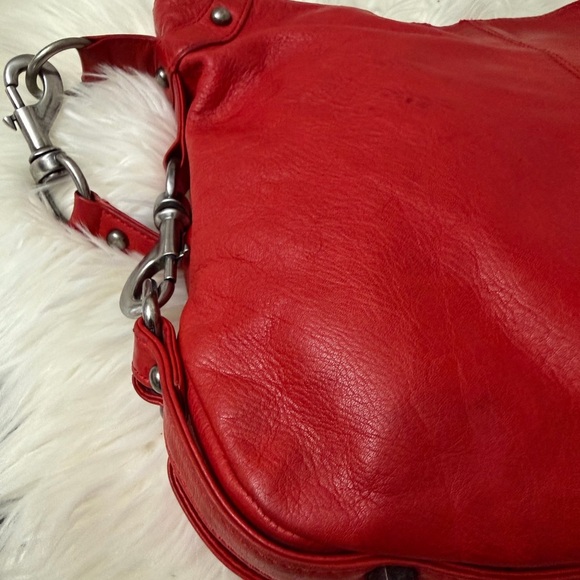 Rebecca Minkoff RED Leather RARE MINI Nikki Hobo Shoulder Bag - Picture 4 of 13